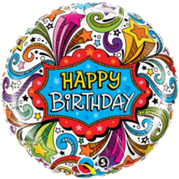#036 Stars Swirls Birthday