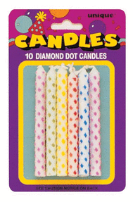 10Ct- Diamond Dot Candles