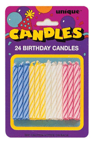 24Ct Multi-Color Spiral Candles