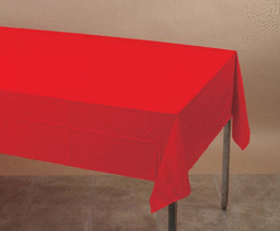 Plastic Table Cover - Red